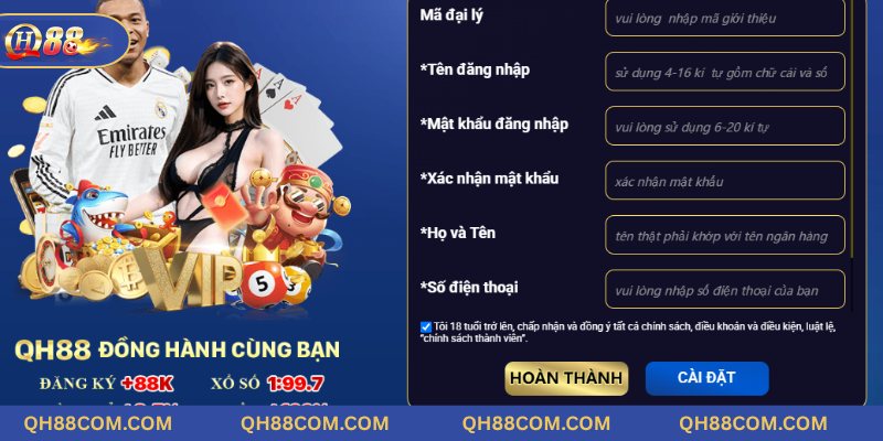 Game thủ đăng ký tài khoản để tham gia cá cược trò chơi
