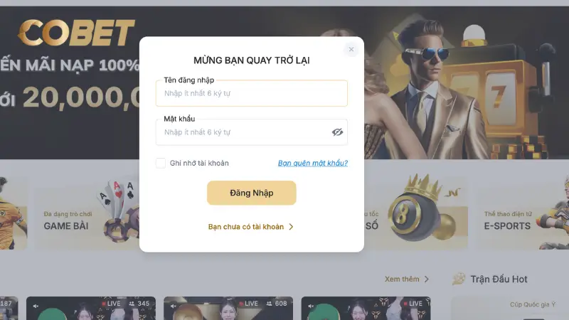 Lý do bạn nên tạo tài khoản Cobet ngay hôm nay