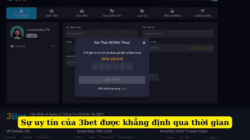 Sự uy tín của 3bet được khẳng định qua thời gian