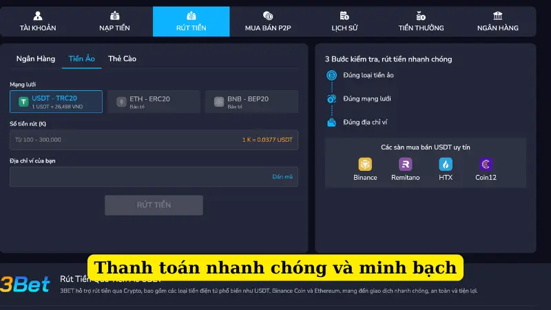 Thanh toán nhanh chóng và minh bạch