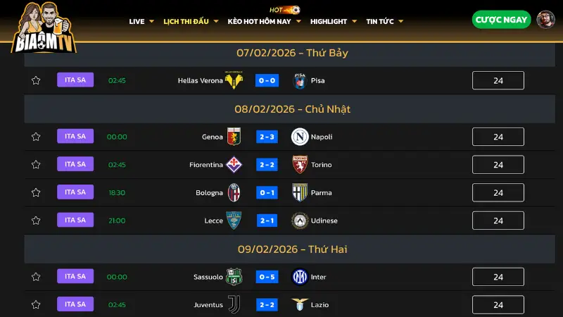 Nội dung được cập nhật thường xuyên